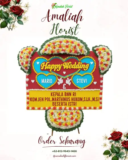 Papan Bunga Pernikahan Mekar Mukti